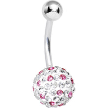 Load image into Gallery viewer, Striped Light Pink Crystal Evolution Belly Ring
