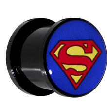 Load image into Gallery viewer, 9/16 Licensed Superman Saddle Plug
