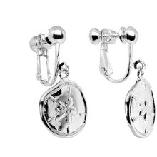 Load image into Gallery viewer, Sand Dollar Clip on Earrings
