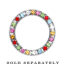 Load image into Gallery viewer, 18mm Stainless Steel Multi Gem Screw Fit Tunnel
