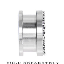 Load image into Gallery viewer, 26mm Stainless Steel Black Gem Screw Fit Tunnel
