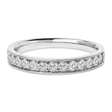 Load image into Gallery viewer, 14K Yellow Gold 1/2 Cttw Round Diamond Milgrain Wedding Band

