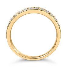Load image into Gallery viewer, 14K Yellow Gold 1/2 Cttw Round Diamond Milgrain Wedding Band
