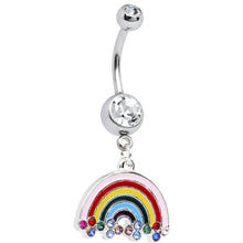 Load image into Gallery viewer, Sparkling Paradise Rainbow Belly Ring
