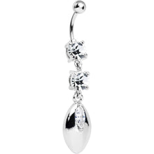 Load image into Gallery viewer, Clear Cubic Zirconia Impressions Belly Ring
