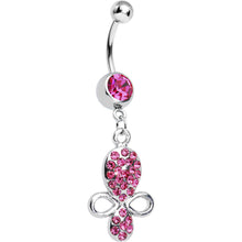 Load image into Gallery viewer, Pink Gem Benevolent Jeweled Belly Ring
