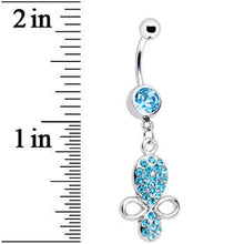 Load image into Gallery viewer, Aqua Gem Benevolent Jeweled Belly Ring
