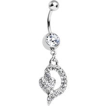 Load image into Gallery viewer, Clear Gem Dynamic Heart Belly Ring
