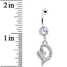 Load image into Gallery viewer, Clear Gem Dynamic Heart Belly Ring
