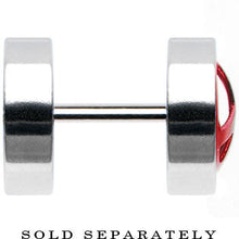 Load image into Gallery viewer, Anodized Titanium Red Peace Sign Cheater Plug

