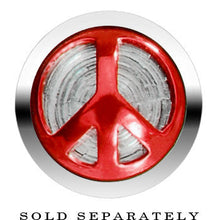 Load image into Gallery viewer, Anodized Titanium Red Peace Sign Cheater Plug
