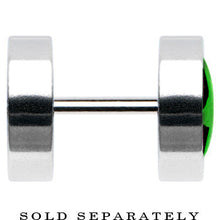 Load image into Gallery viewer, Anodized Titanium Green Star Cheater Plug
