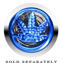 Load image into Gallery viewer, Anodized Titanium Blue Pot Leaf Cheater Plug
