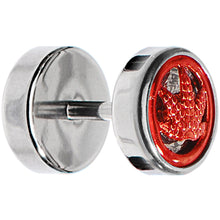 Load image into Gallery viewer, Anodized Titanium Red Pot Leaf Cheater Plug
