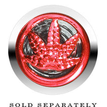 Load image into Gallery viewer, Anodized Titanium Red Pot Leaf Cheater Plug
