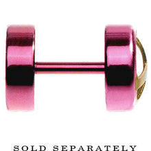 Load image into Gallery viewer, Pink Anodized Titanium Peace Sign Cheater Plug
