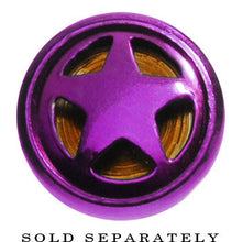 Load image into Gallery viewer, Purple Anodized Titanium Star Cheater Plug
