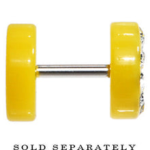 Load image into Gallery viewer, Yellow Acrylic Jeweled Star Cheater Plug
