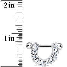 Load image into Gallery viewer, 14G 5/8 Clear Gem Flirtatious Flair Nipple Shield Set
