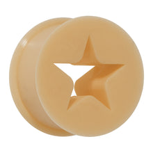 Load image into Gallery viewer, 0G Flesh Star Silicone Flexible Tunnel
