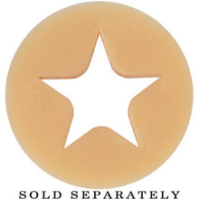 Load image into Gallery viewer, 0G Flesh Star Silicone Flexible Tunnel
