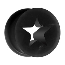 Load image into Gallery viewer, 9/16 Black Star Silicone Flexible Tunnel
