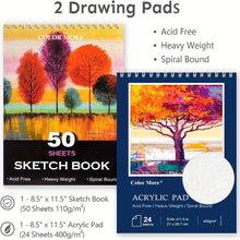 Load image into Gallery viewer, 175-Piece Deluxe Art Set – Crayons, Colored Pencils &amp; Acrylic Paints in Wooden Case
