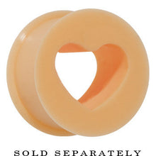 Load image into Gallery viewer, 1/2 Flesh Heart Silicone Flexible Tunnel
