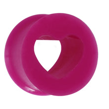 Load image into Gallery viewer, 1/2 Purple Heart Silicone Flexible Tunnel

