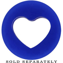 Load image into Gallery viewer, 9/16 Blue Heart Silicone Flexible Tunnel
