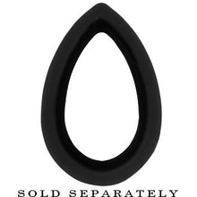 Load image into Gallery viewer, 00G Black Teardrop Silicone Flexible Tunnel
