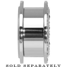 Load image into Gallery viewer, 18mm Black Clear Double Gem Screw Fit Tunnel
