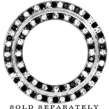 Load image into Gallery viewer, 18mm Black Clear Double Gem Screw Fit Tunnel
