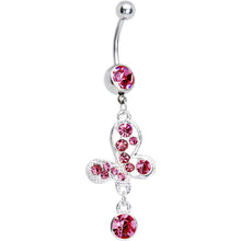 Load image into Gallery viewer, Pink Gem Modernistic Artistic Belly Ring
