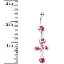 Load image into Gallery viewer, Pink Gem Modernistic Artistic Belly Ring
