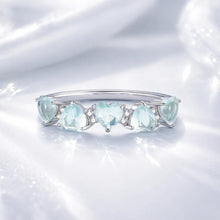 Load image into Gallery viewer, 925 Sterling Silver Ring with 4.5mm Pavé Set CZ, Size 7, for Women
