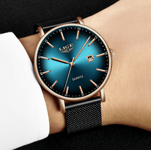 Load image into Gallery viewer, Men's Elegant  Watch With Stainless Steel Straps And Special Date Display Excellent Look Unique Design Perfect Gift
