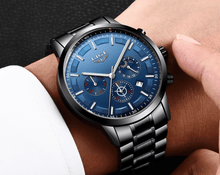 Load image into Gallery viewer, Men's Waterproof  Watch With Chronometers And Date Display Unique Design Perfect Gift
