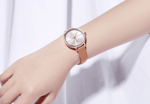 Load image into Gallery viewer, Women's Luxury Watch With  Leather Belts Shiny Steel Case  Scratch Resistant Glass Unique Design Perfect Gift
