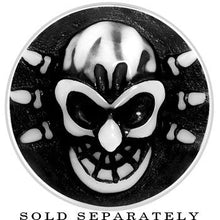 Load image into Gallery viewer, 2G Black White Resin Skull Saddle Plug
