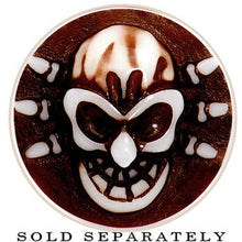 Load image into Gallery viewer, 00G Brown White Resin Skull Saddle Plug
