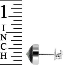 Load image into Gallery viewer, 9mm Bezel June Birthstone Stud Earrings
