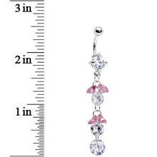 Load image into Gallery viewer, Perfect in Pink Gem Dangle Belly Ring
