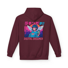 Load image into Gallery viewer, Digital Dreamer Unisex Fleece Hoodie, Cozy Graphic Sweatshirt, Anime Style Hoodie, Perfect Gift for Gamers, Casual Streetwear
