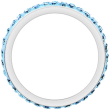Load image into Gallery viewer, Size 6 - Aqua Crystal Ferido Ring
