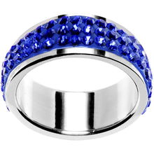 Load image into Gallery viewer, Size 6 - Blue Crystal Ferido Ring
