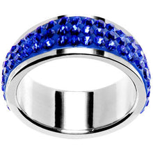 Load image into Gallery viewer, Size 6 - Blue Crystal Ferido Ring
