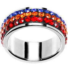 Load image into Gallery viewer, Size 6 - Rainbow Crystal Ferido Ring
