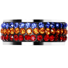 Load image into Gallery viewer, Size 6 - Rainbow Crystal Ferido Ring
