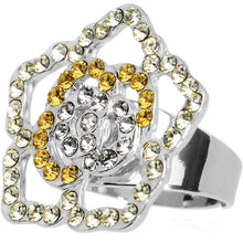 Load image into Gallery viewer, Clear Cut Out Flower Adjustable Ring
